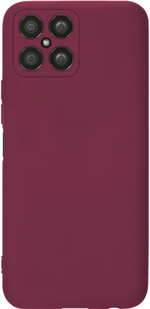 Мягкий Soft Touch чехол из силикона для HONOR X8 (не 5G,X8a,X8b,X8c) с бархатной подкладкой