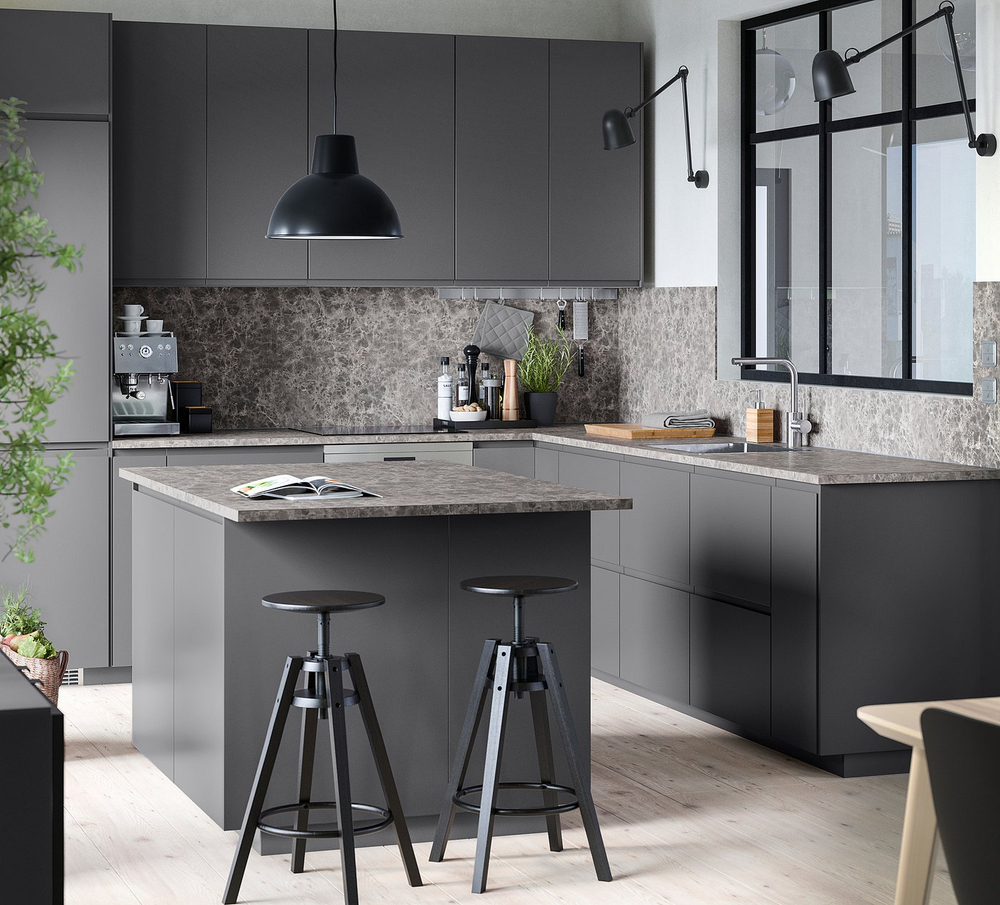 IKEA VOXTORP  (ИКЕА ВОКСТОРП)  -  Фасад ящика - тёмно-серый 40x40 см