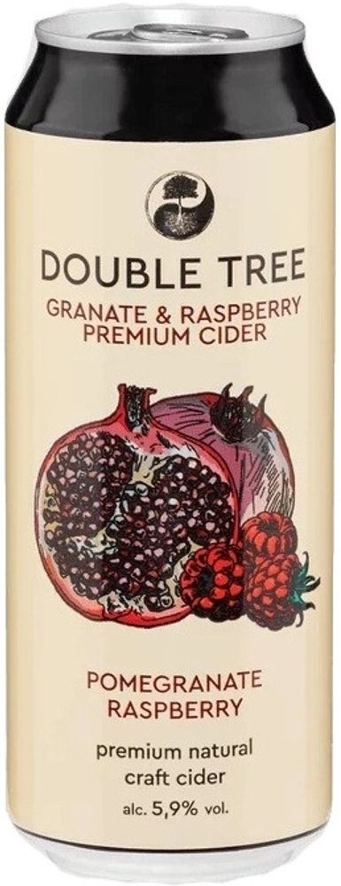 Медовуха Дабл Три Гранат-Малина / Double Tree Pomegranate-Raspberry Mead 0.5 - банка