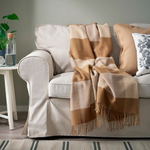 Плед IKEA MYRULL (МИРУЛЛ), Светло-коричневый, 130х170 см