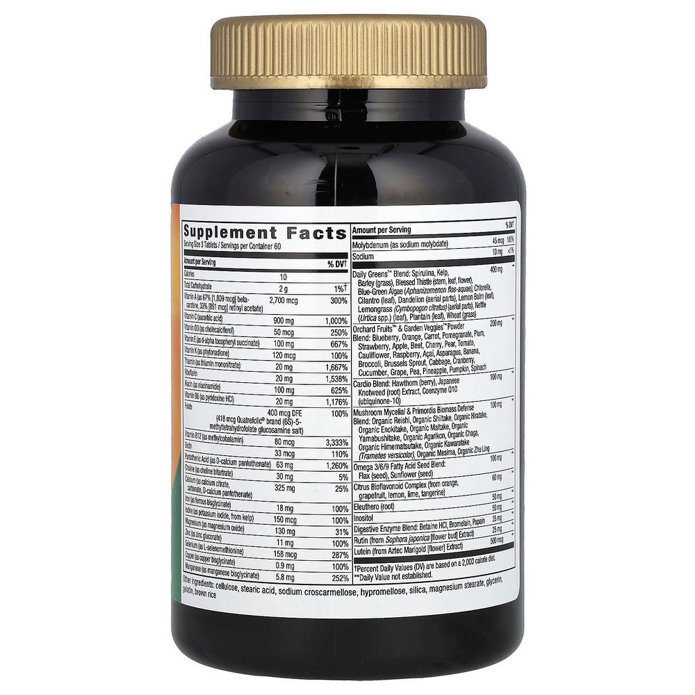 Nature's Way, Alive! Max3 Potency, полный мультивитаминный комплекс для взрослых, с железом, 180 таблеток