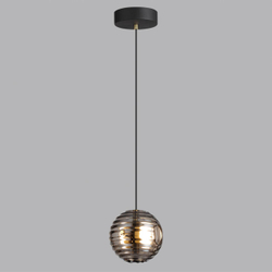 5041/12L L-VISION ODL24 531 черн./золото/дымчатый/металл/стеко Подвес LED 12W 4000К 1526Лм TRONI