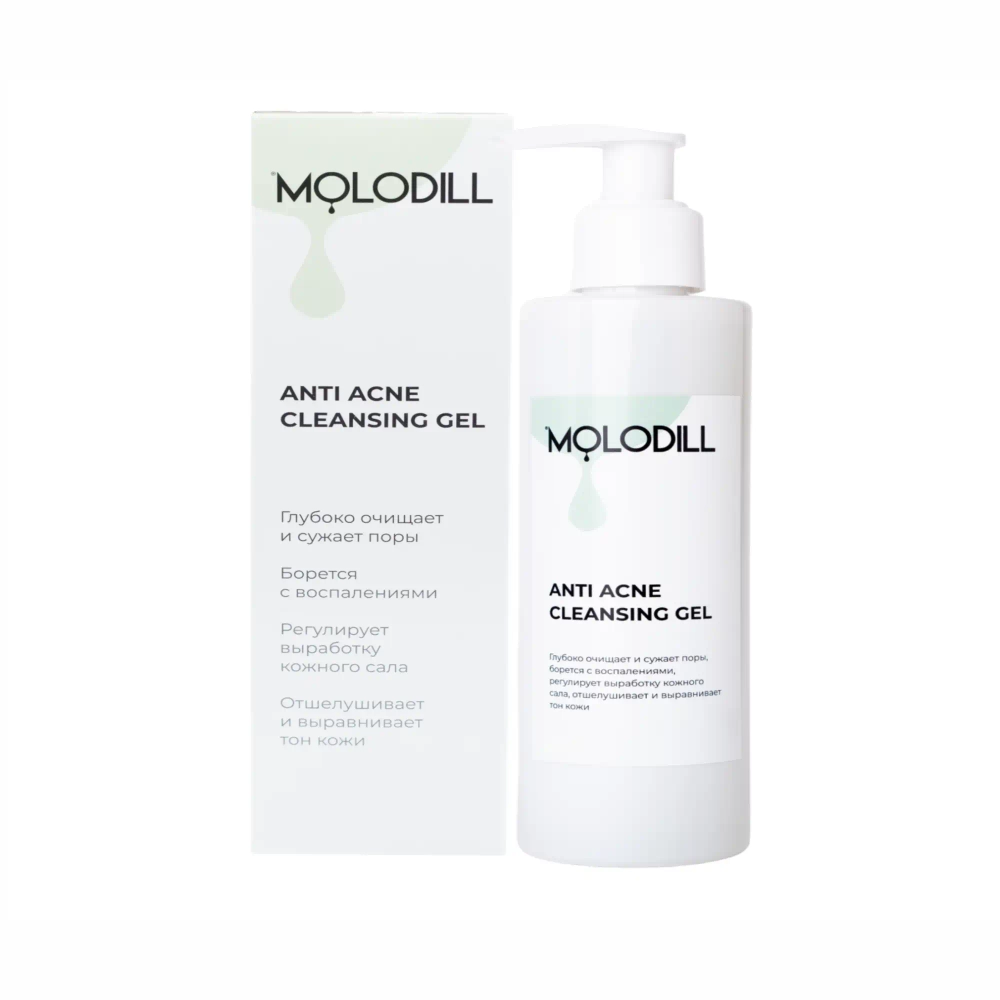 Гель MOLODILL для умывания ANTI ACNE CLEANSING GEL для проблемной кожи