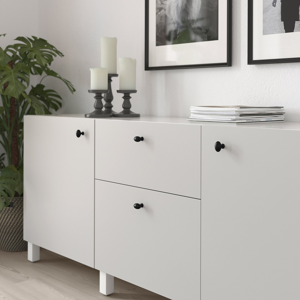 IKEA ENERYDA  (ИКЕА ЕНЕРЙДА)  -  Ручка-кнопка - чёрный 35 мм