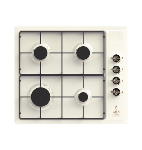 Газовая варочная поверхность LEX GVE 6044-1 C IV LIGHT БЕЛЫЙ АНТИК