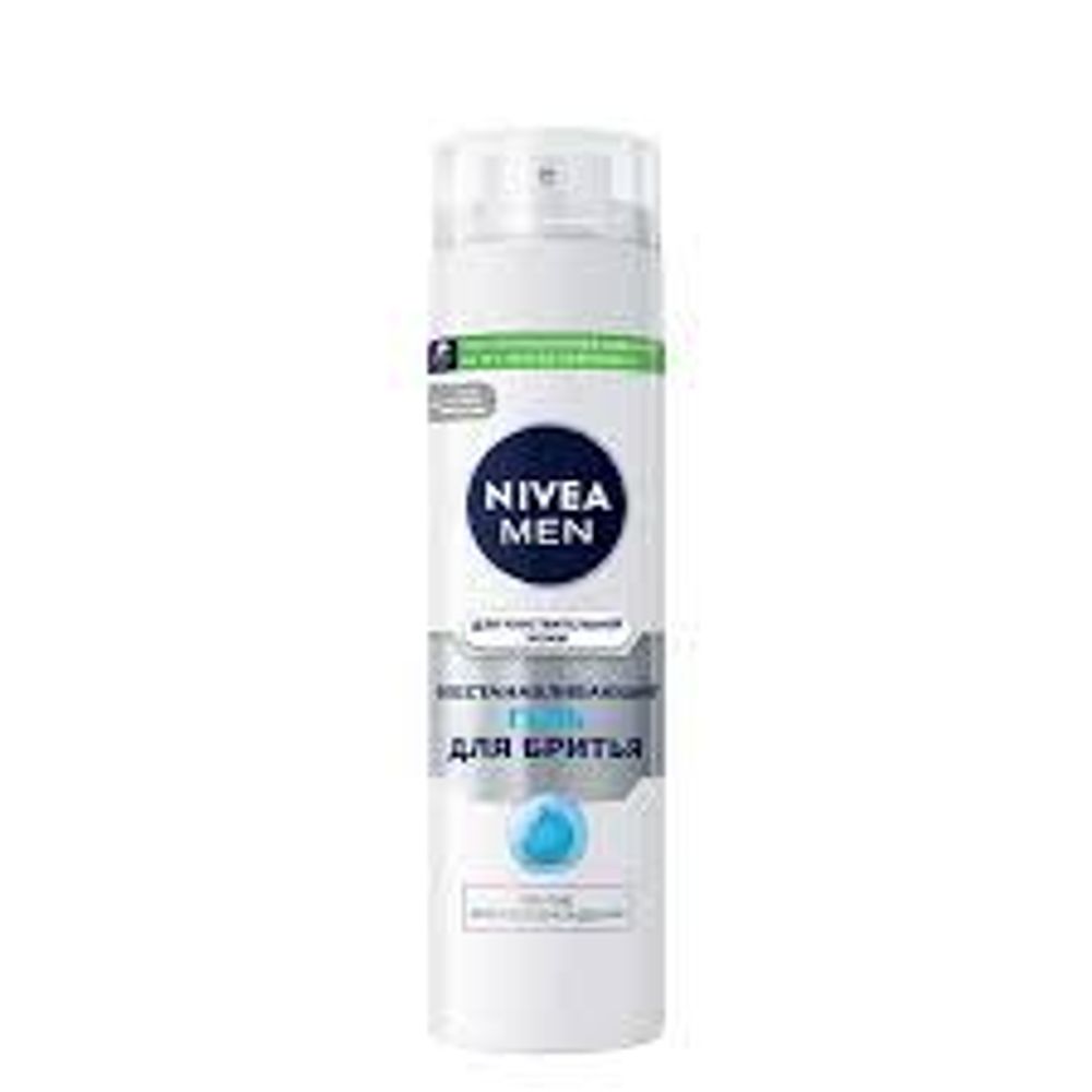 Nivea 200 мл. гель д/бритья муж заживл. св-ва д/чувст.кожи пласт.фл