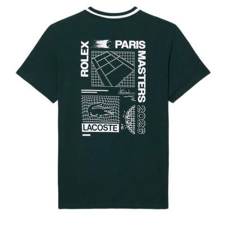 Мужская T-Shirt Lacoste Rolex Paris Masters - green