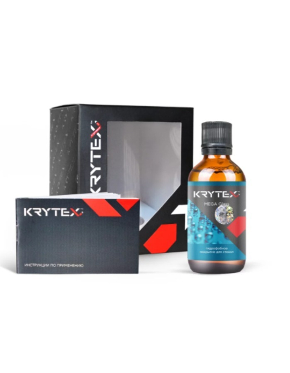 KRYTEX MEGA Glass 2.0 (Z) Гидрофобное покрытие для стекол, 50мл