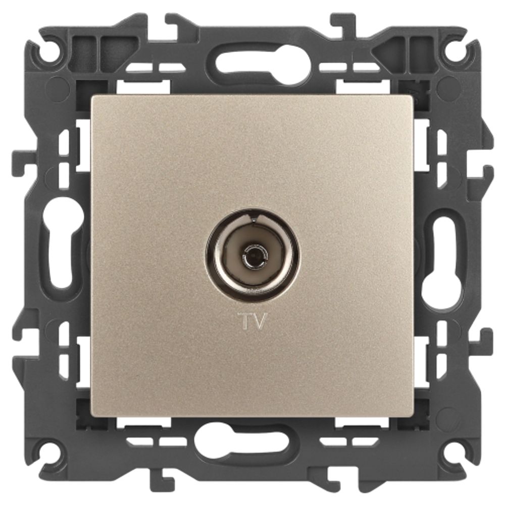 Розетка ЭРА Elegance 14-3101-04 TV одиночная IP20 шампань | Эра Elegance
