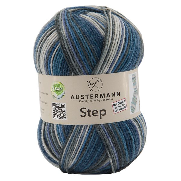 Пряжа Austermann (Аустерманн) Step / уп.5 мот. по 100 г, 420м, джинс 1