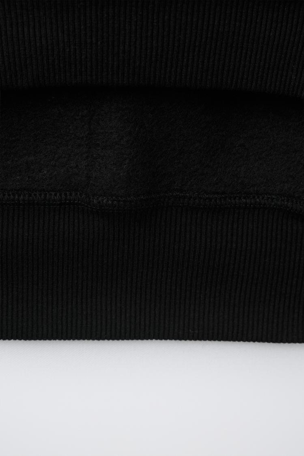 ZARA ОДНОТОННОЕ ХУДИ, ЧЕРНЫЙ