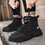 GONGNIUMEILI PU Short Combat Boots Men"s