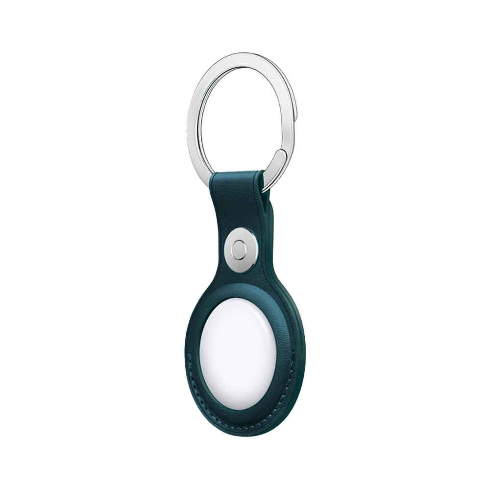 Кожаный брелок с заводным кольцом Apple Leather Key Ring для AirTag, Baltic Blue (Балтийский синий)