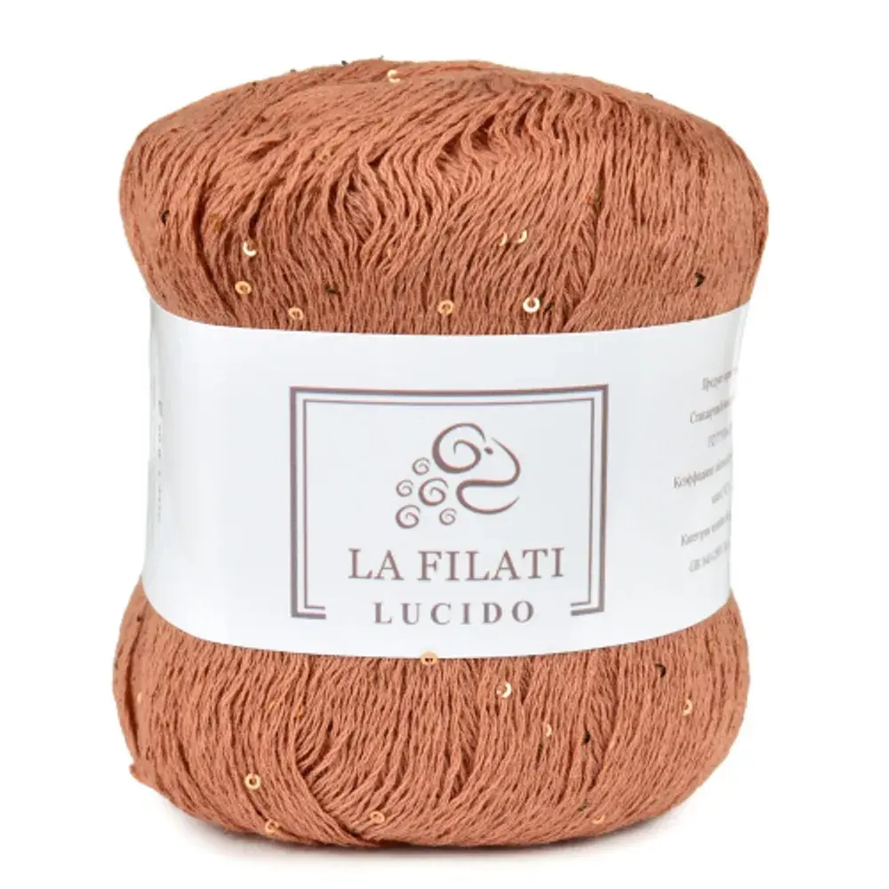 Пряжа Lucido, 100г, 445м, 90%хлопок, 10%микропайетки, (цена за 1 шт)