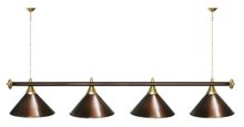Лампа STARTBILLIARDS 4 пл. (плафоны золотые,штанга хром,фурнитура золото)