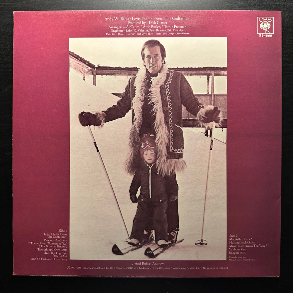 Andy Williams - Love Theme From "The Godfather" (Англия 1972г.)