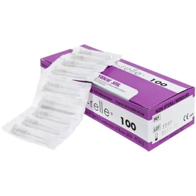 Игла для мезотерапии Meso-relle 27G 0,4х12 мм серая канюля 100 шт