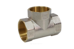 Тройник латунь никель Ду 50 (2") ВР/ВР 9007 ГОСТ 32585-2013 Aquasfera 9007-06