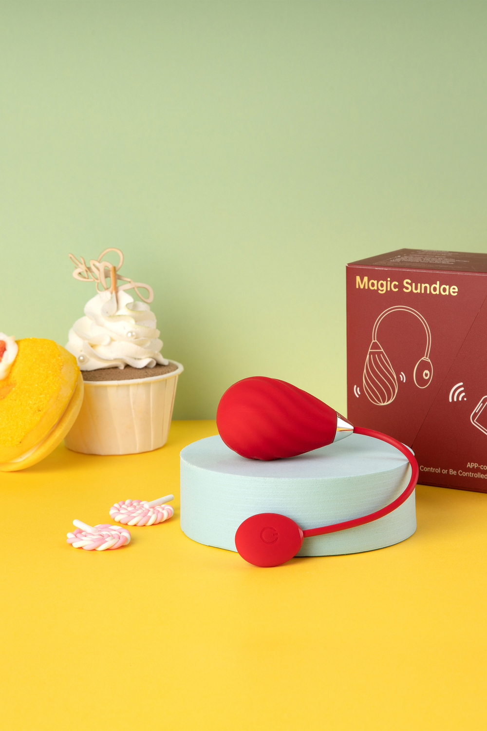 Виброяйцо Magic Sundae красное