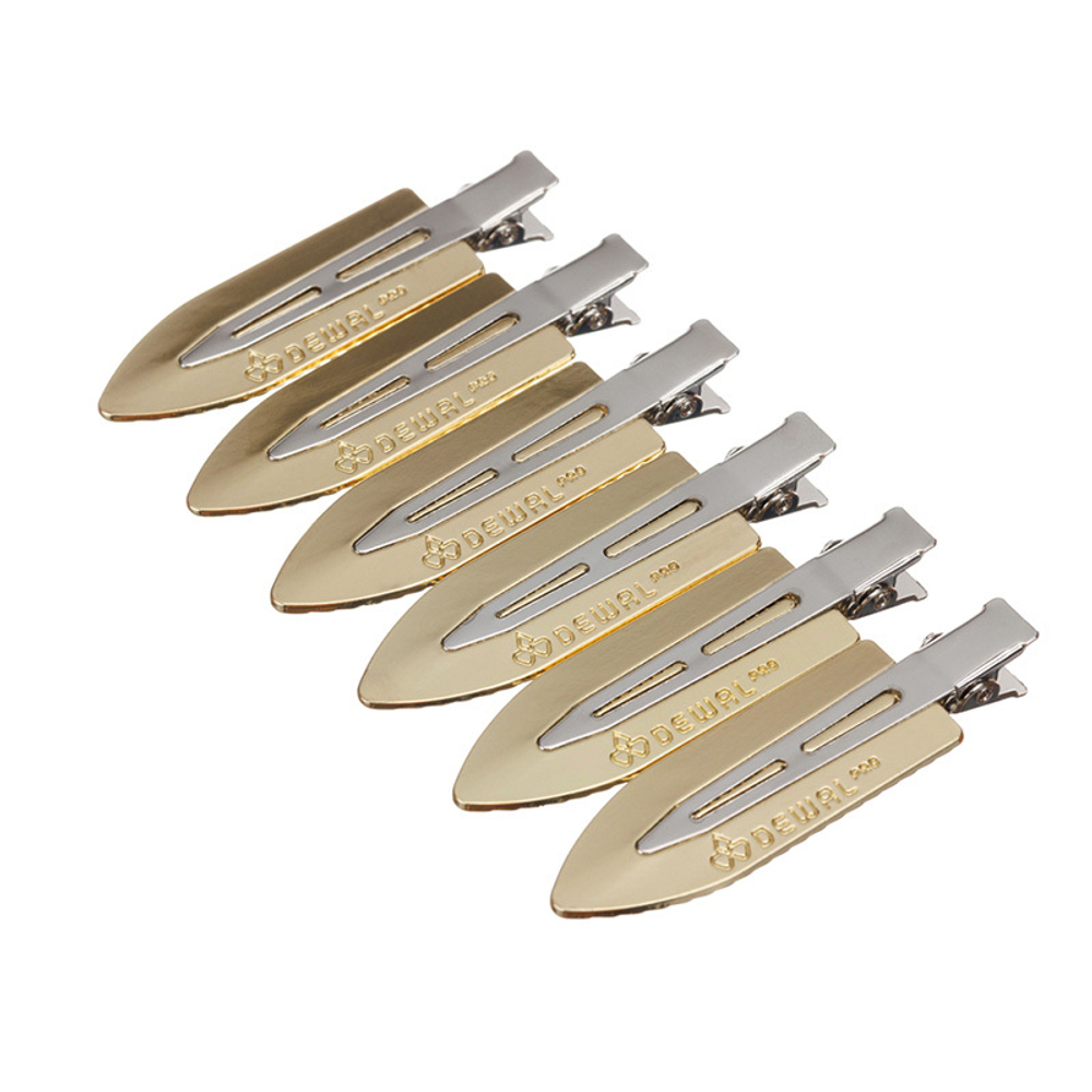 Dewal Зажим "Лепесток" CL2603lemon gold, 6 см, 6 шт/уп