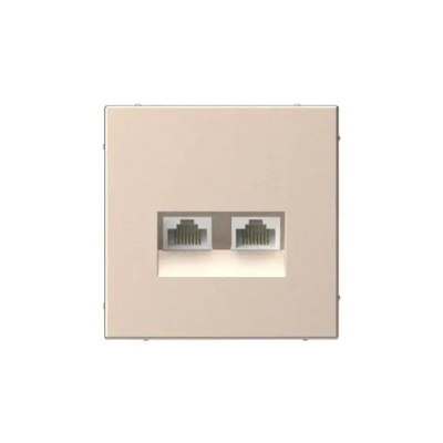 ARTGALLERY РОЗЕТКА двойная компьютерная RJ45+RJ45, кат. 5е, механизм, ПЕСОЧНЫЙ