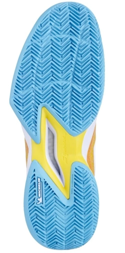 Женские теннисные кроссовки Babolat Jet Mach 3 Clay - coral/gold fusion