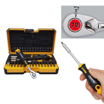 Новинка! Набор 36 шт. Биты Felo ERGONIC SL/HEX/PH/PZ/Tx/SQ/SPANNER/BH/MS с трещоткой и отвертка с держателем бит, 36 шт, в кейсе 5783606