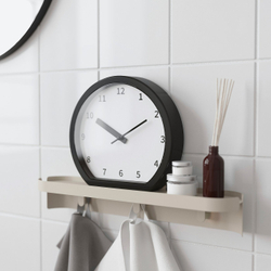 IKEA FLORSJÖN  (ИКЕА ФЛОРШЁН)  -  Полка настенная с 3 крючками - бежевая 40x7 см