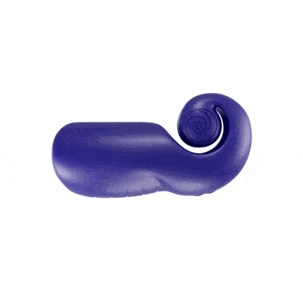 Синий мастурбатор с вибрацией SVibe Evo Snail Blue CE-N