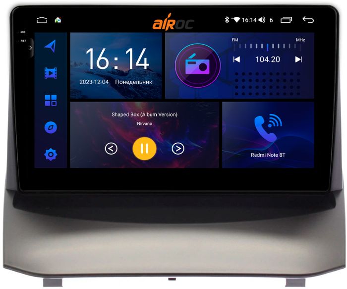 Магнитола для Ford Fiesta 2008-2018 - AIROC 2K RI-1704 Android 12, Быстрая, QLed+2K, CarPlay, SIM-слот