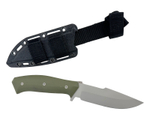 Нож Егерь Next, AUS10, G10, ножны ABS, оливковый, Saro