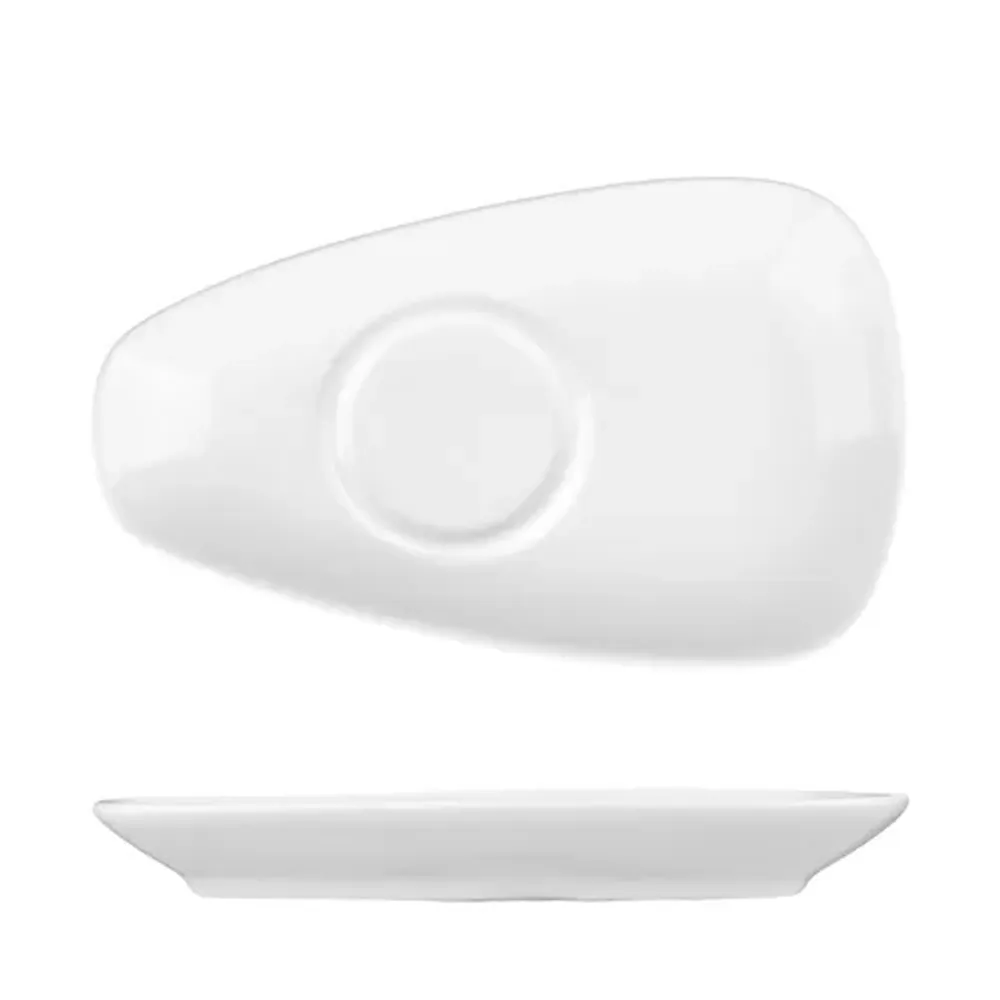 Блюдце для соусника арт. 81200082 Asymmetry 18*9 см h2 см белое фарфор P.L. [1]