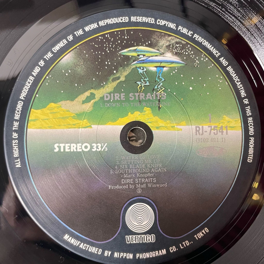 Винтажная виниловая пластинка LP Dire Straits (Japan 1978) (No Obi) Wild West End