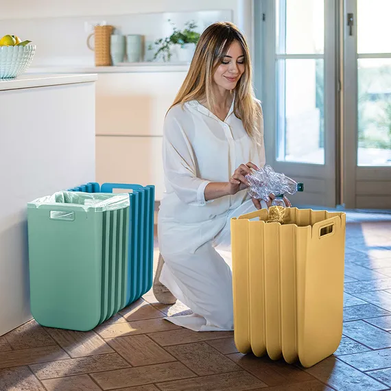 Корзина для белья складная Eco Packly горчичная