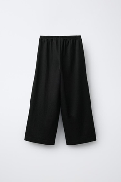ZARA БРЮКИ WIDE LEG СВОБОДНОГО КРОЯ, ЧЕРНЫЙ