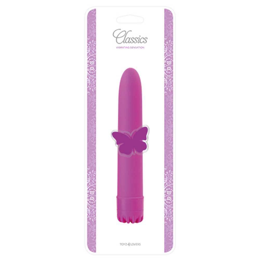 Пурпурный классический вибратор CLASSIC VIBE PURPLE LARGE - 20 см. (Цвет: фиолетовый)