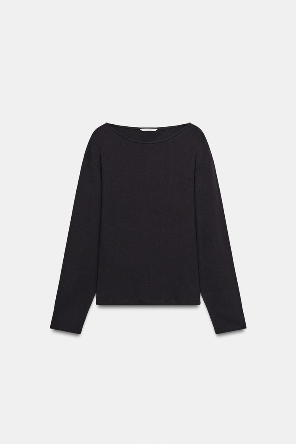 ZARA ПРИТАЛЕННАЯ ФУТБОЛКА, ТЕМНО-КОРИЧНЕВЫЙ