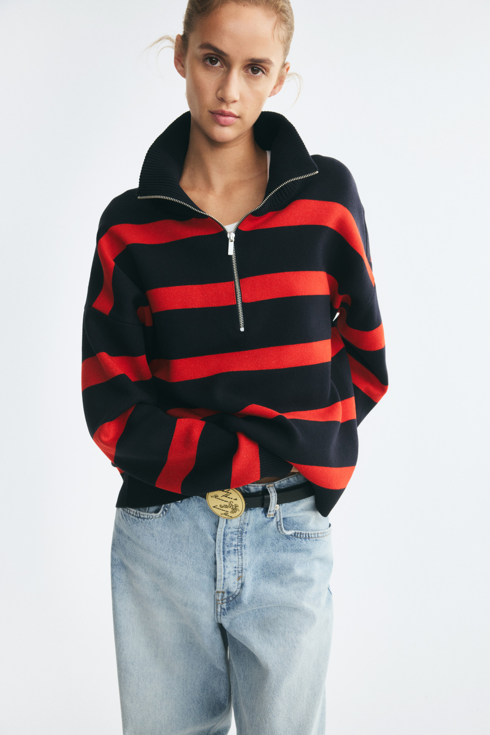 Свитер с молнией сверху - H&M