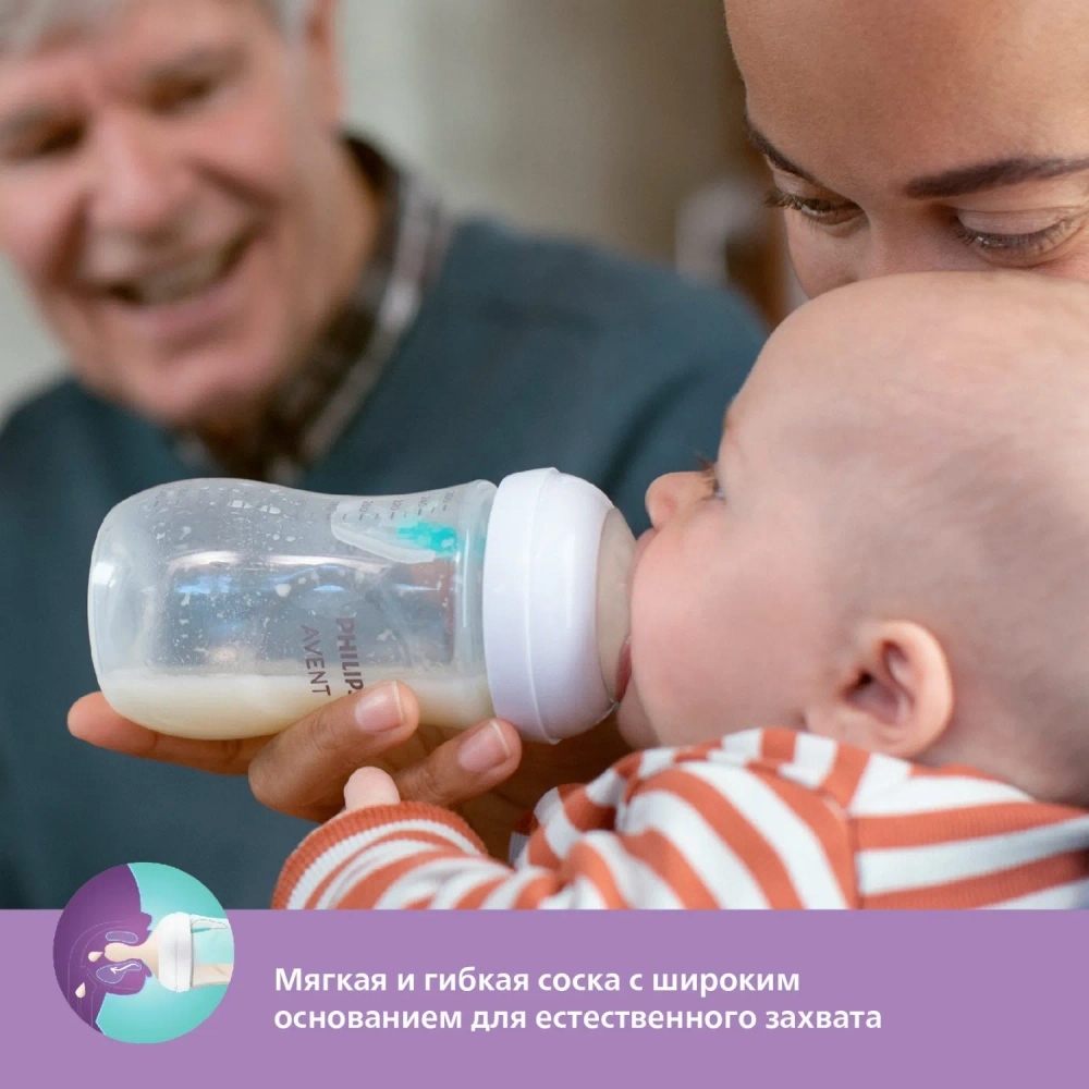 Бутылочка Philips Avent Natural антикол с клапаном AirFree 125мл SCY670/01