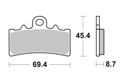 Brembo Колодки тормозные 07GR18SA (1 суппорт)