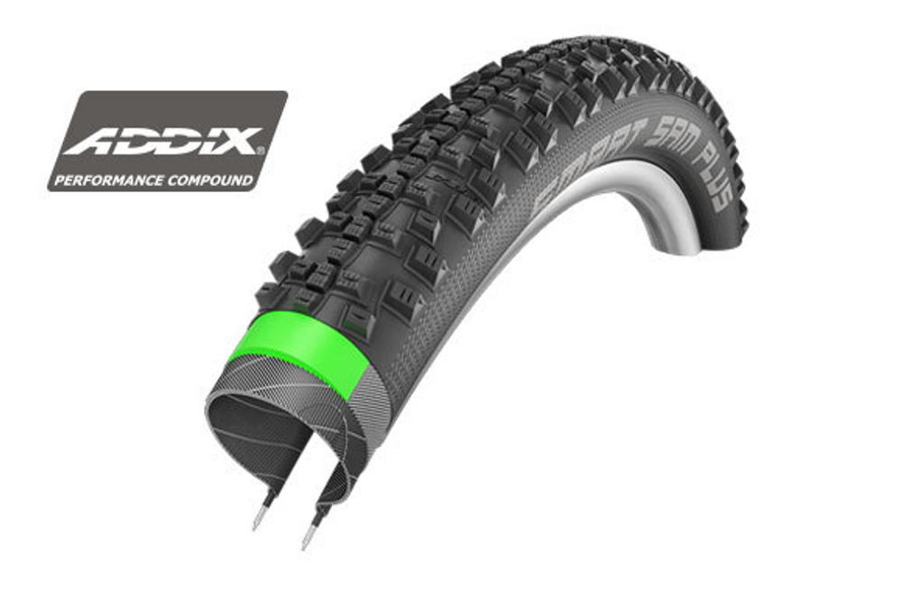 Покрышка 29x2.10 (54-622) SMART SAM PLUS Perf, GreenGuard АНТИПРОКОЛ, SnakeSkin	B/B-SK HS476 Addix 67EPI 35B SCHWALBE