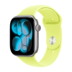 Умные часы Apple Watch Series 11 GPS, 46mm, Space Gray Aluminium Case with Neon Yellow Sport Band, M/L