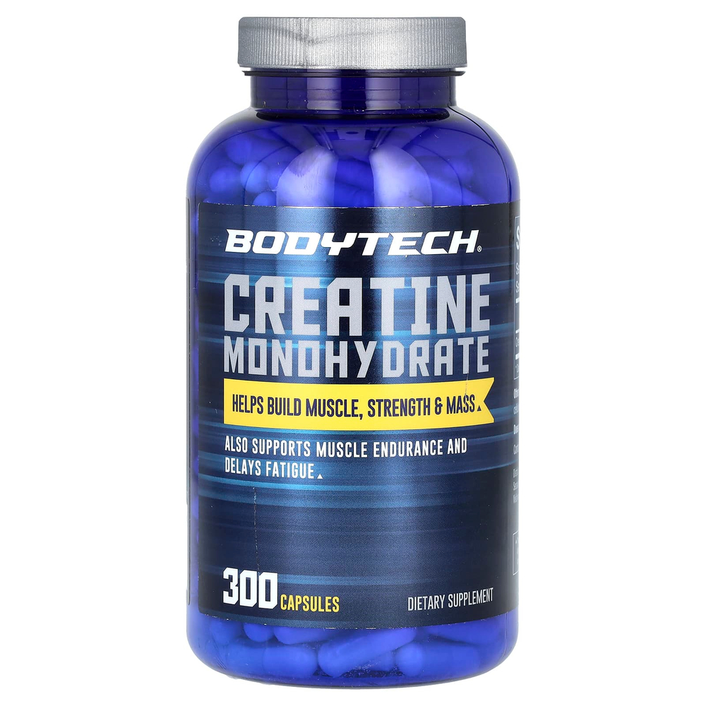 BodyTech, моногидрат креатина, 300 капсул (750 мг в 1 капсуле)