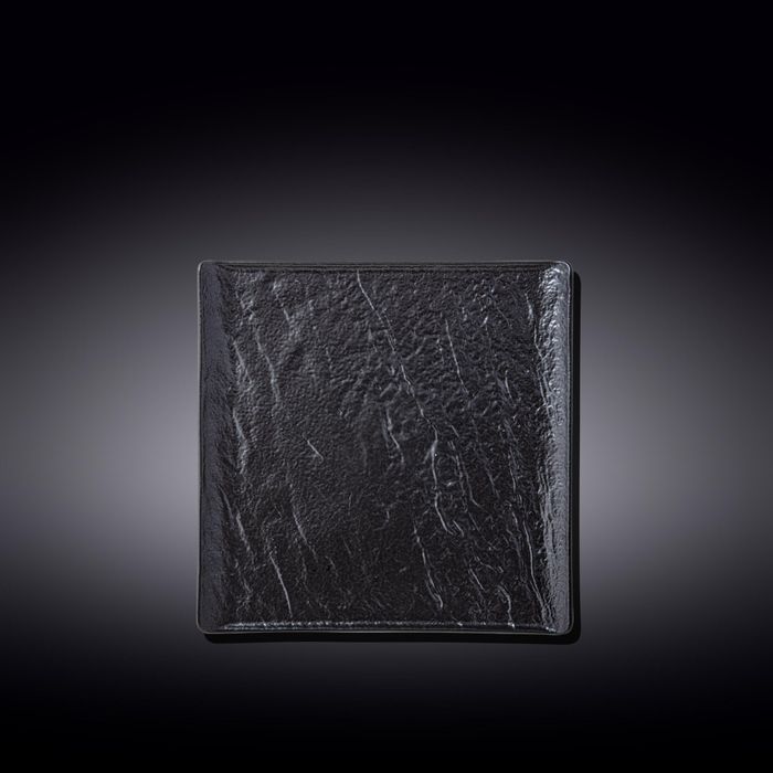 WILMAX Slatestone Фарфоровая квадратная тарелка WL-661105/A, 17 см, черный WILMAX Slatestone Фарфоровая квадратная тарелка WL-661105/A, 17 см, черный