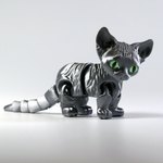 Подвижный котёнок Сфинкс, игрушка антистресс, серый