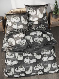 Простынь поплин Сказка "Fluffy" 150x215 см
