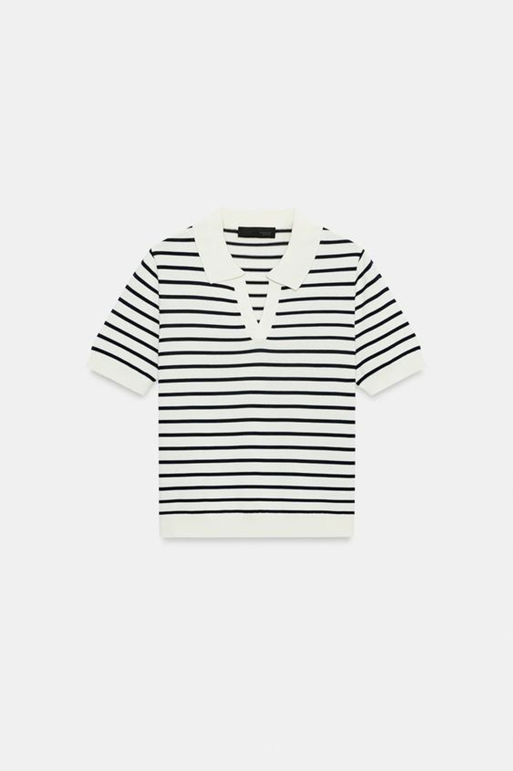 ZARA ТРИКОТАЖНОЕ ПОЛО В ПОЛОСКУ С КОРОТКИМИ РУКАВАМИ, ПОЛОСКИ