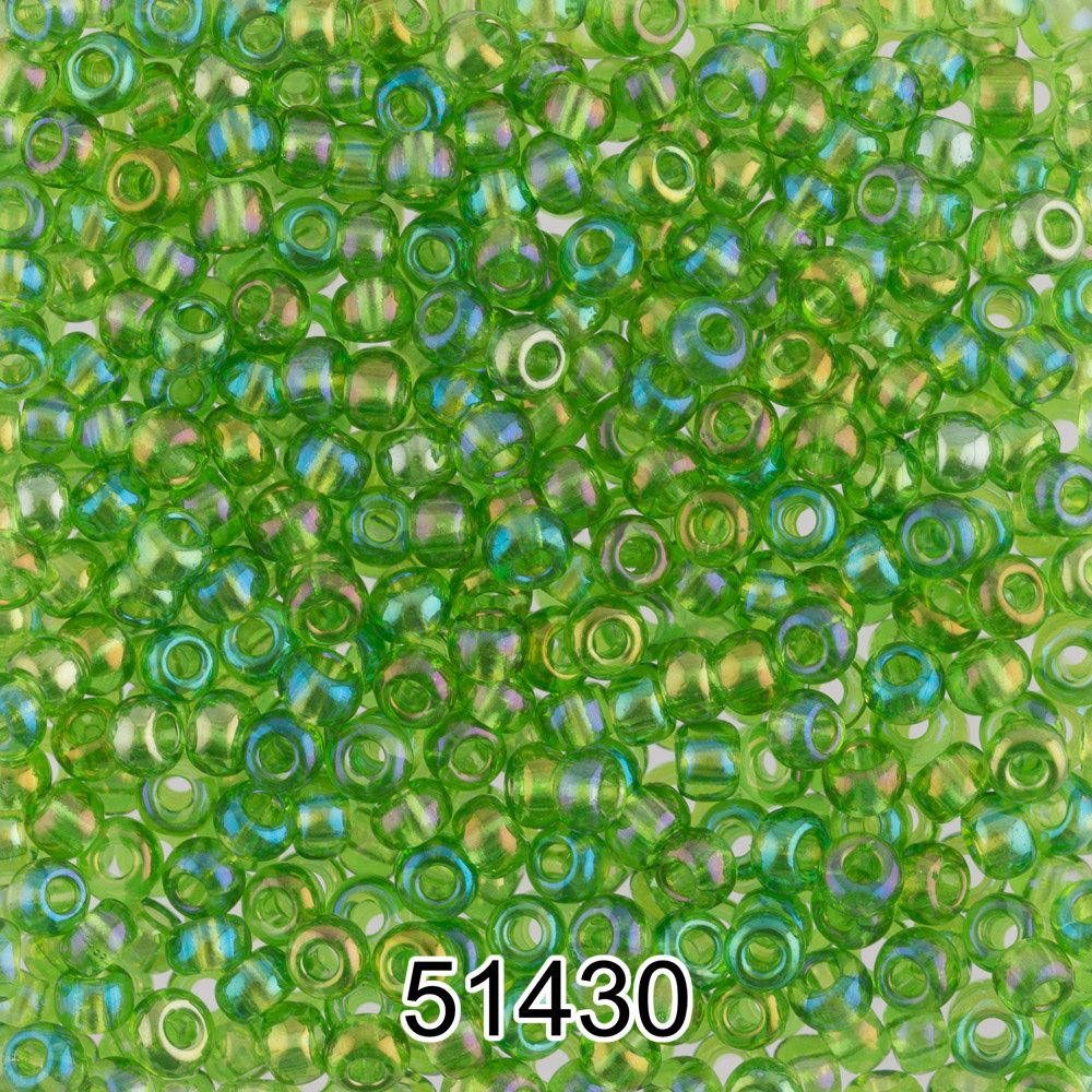 Бисер Preciosa 10/0 (2.3 мм), 500 г, 51430 (Ф282) салатовый