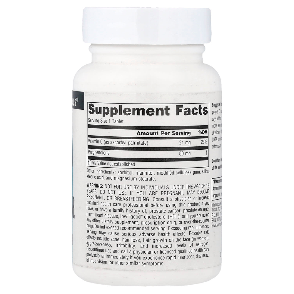 Source Naturals, прегненолон, 250 мг, 120 таблеток