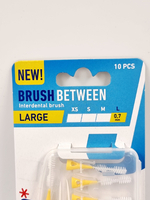 Межзубные ершики Jordan Clinic Brush Between 0,7 мм размер L (Желтая), 10 шт (Из Финляндии)